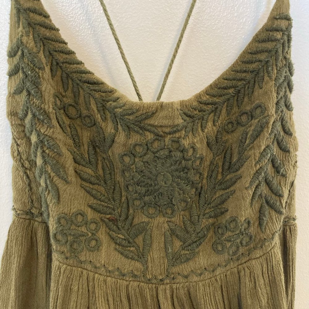 Free People Green Tunic Style Top